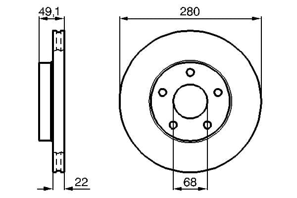 Bosch BD733 Fren diski; ön küçük görsel 5