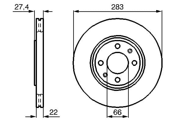 Bosch BD734 Fren diski; ön küçük görsel 5