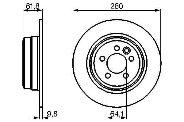 Bosch BD737 Fren diski; arka küçük görsel 5