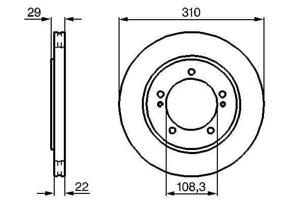 Bosch BD739 Fren diski; ön küçük görsel 5