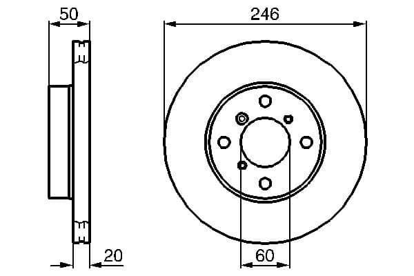 Bosch BD741 Fren diski; ön küçük görsel 5