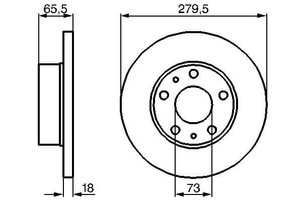 Bosch BD743 Fren diski; ön küçük görsel 5