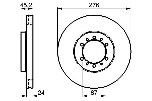 Bosch BD744 Fren diski; ön küçük görsel 5