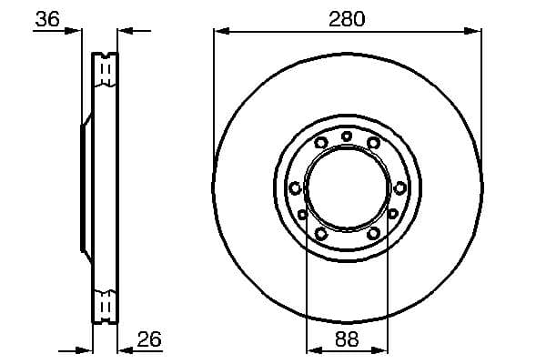 Bosch BD754 Fren diski; ön küçük görsel 5