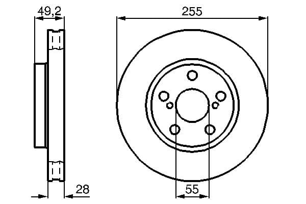 Bosch BD758 Fren diski; ön küçük görsel 5