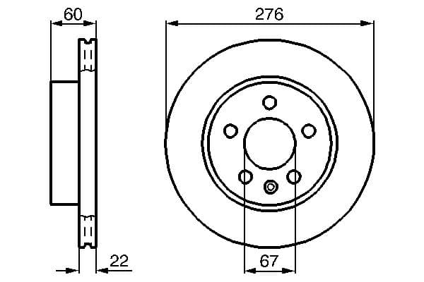Bosch BD2054 Fren diski Premium1; ön küçük görsel 5