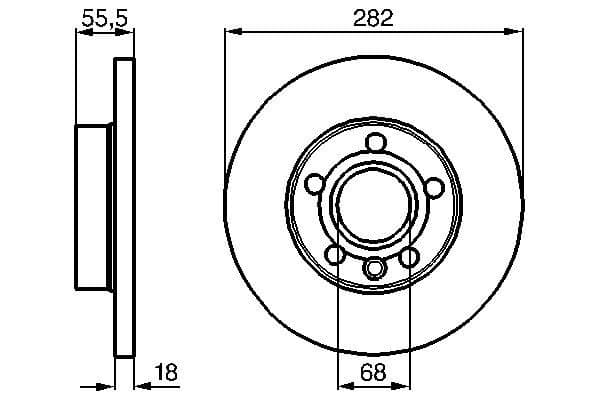 Bosch BD2055 Fren diski Premium1; ön küçük görsel 5