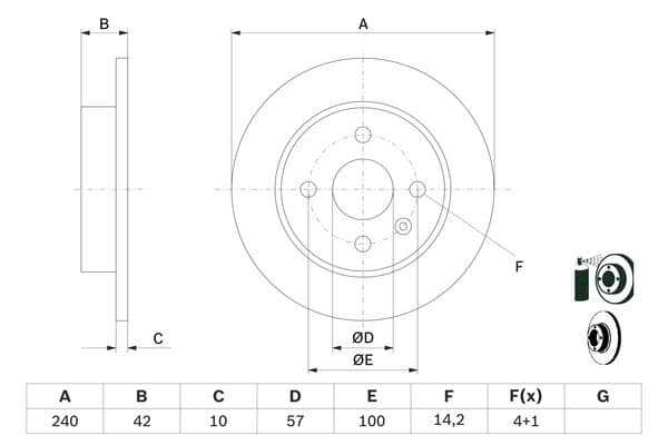 Bosch BD781 Fren diski; arka küçük görsel 5