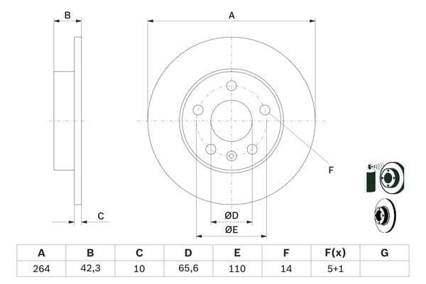 Bosch BD783 Fren diski; arka küçük görsel 5