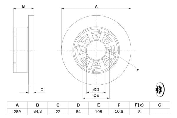 Bosch BD785 Fren diski; arka küçük görsel 5