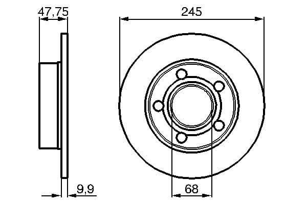 Bosch BD2057 Fren diski Premium1; arka küçük görsel 5