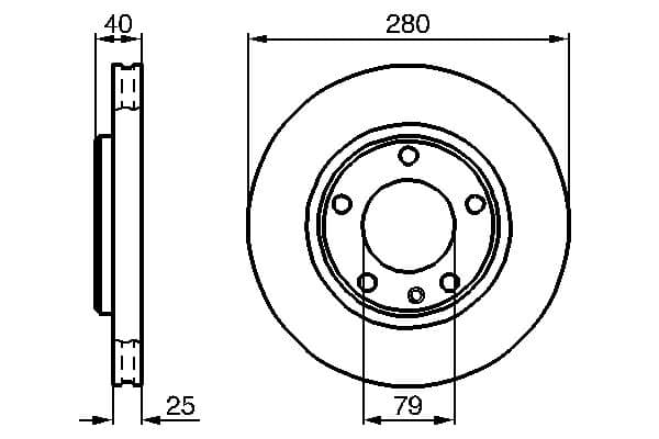 Bosch BD789 Fren diski; ön küçük görsel 5