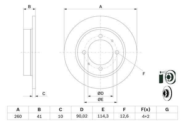 Bosch BD797 Fren diski; arka küçük görsel 5