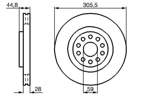 Bosch BD861 Fren diski; ön küçük görsel 5