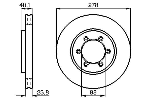 Bosch BD865 Fren diski; ön küçük görsel 5