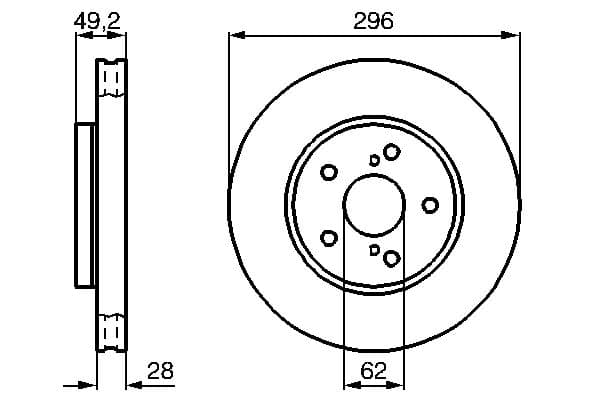 Bosch BD866 Fren diski; ön küçük görsel 5