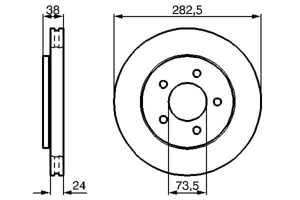 Bosch BD880 Fren diski; ön küçük görsel 5
