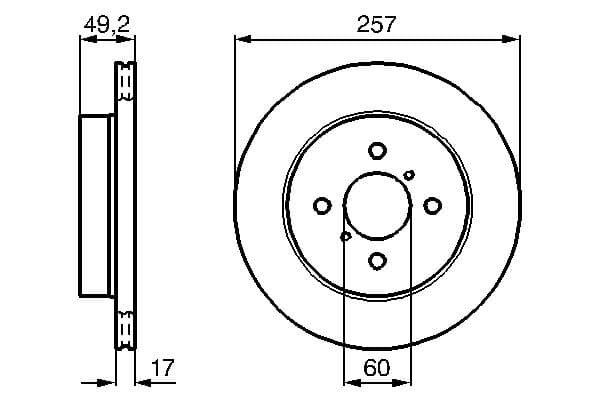 Bosch BD881 Fren diski; ön küçük görsel 5