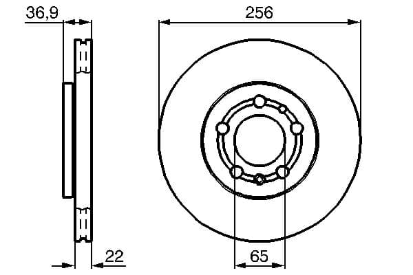 Bosch BD885 Fren diski; ön küçük görsel 5