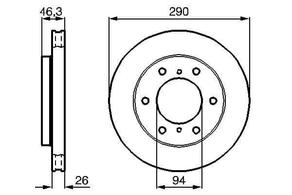 Bosch BD887 Fren diski; ön küçük görsel 5