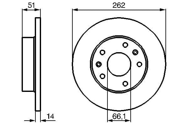 Bosch BD888 Fren diski; ön küçük görsel 5