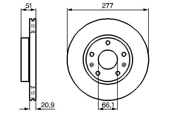 Bosch BD889 Fren diski; ön küçük görsel 5