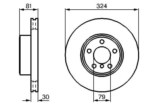 Bosch BD896 Fren diski; ön küçük görsel 5