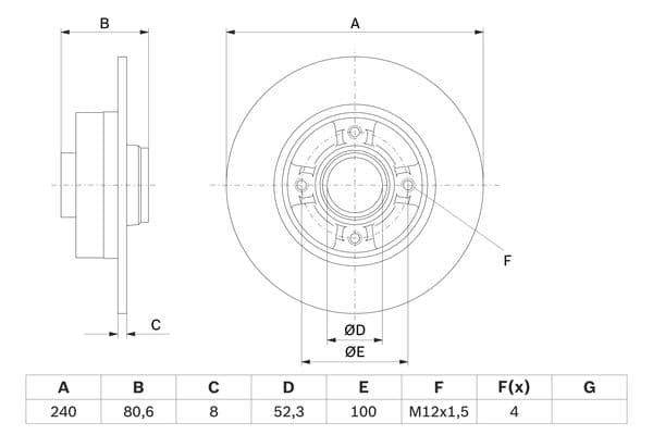 Bosch BD901 Fren diski; arka küçük görsel 5