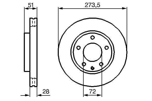 Bosch BD907 Fren diski; ön küçük görsel 4