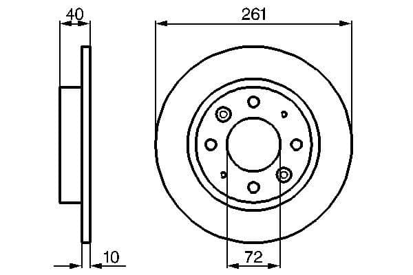 Bosch BD909 Fren diski; arka 1