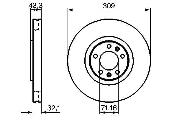 Bosch BD915 Fren diski; ön küçük görsel 4