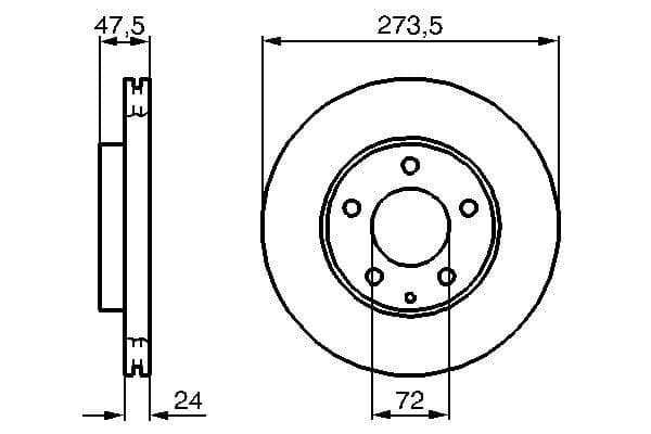 Bosch BD921 Fren diski; ön küçük görsel 5