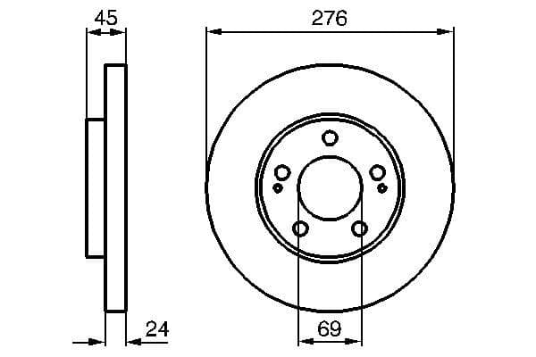 Bosch BD922 Fren diski; ön küçük görsel 5