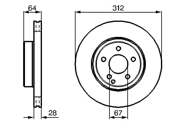 Bosch BD927 Fren diski; ön küçük görsel 5
