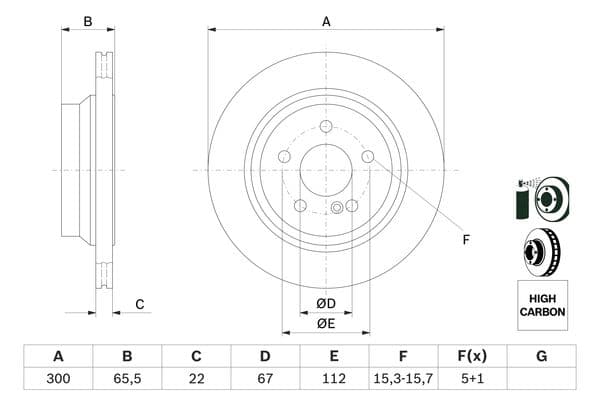 Bosch BD929 Fren diski; arka küçük görsel 5