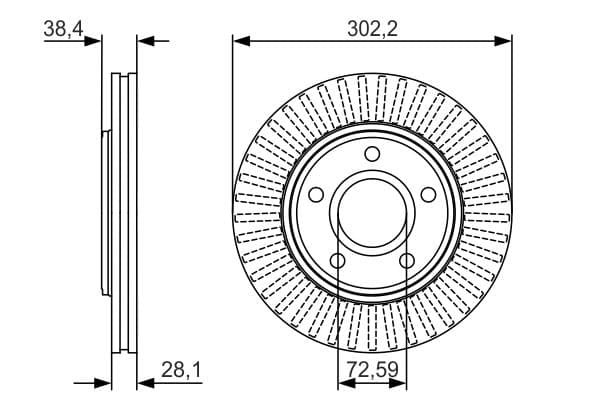 Bosch BD1635 Fren diski; ön küçük görsel 5