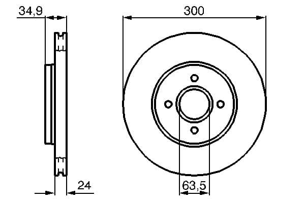 Bosch BD930 Fren diski; ön küçük görsel 5