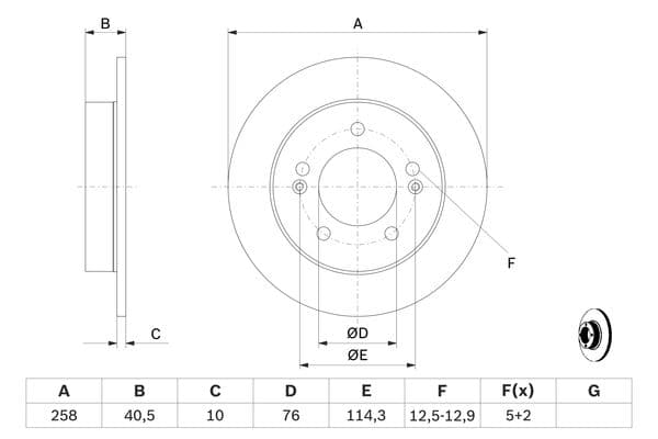 Bosch BD1639 Fren diski; arka küçük görsel 5