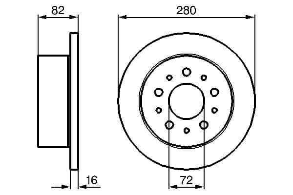 Bosch BD1002 Fren diski Premium2; arka küçük görsel 5