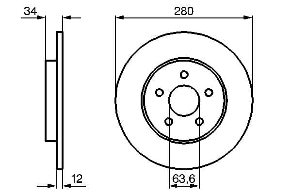 Bosch BD1005 Fren diski Premium2; arka küçük görsel 5