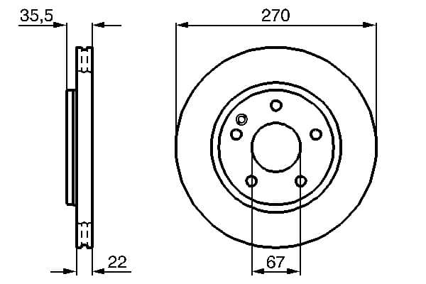Bosch BD1008 Fren diski Premium2; ön küçük görsel 5