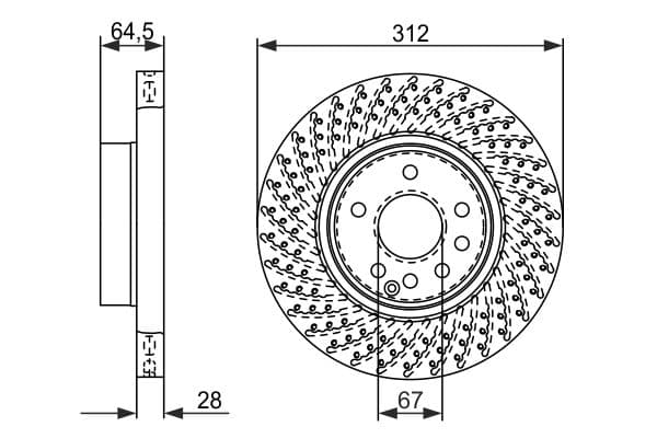 Bosch BD1009 Fren diski; ön küçük görsel 5