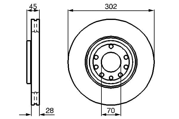 Bosch BD1013 Fren diski; ön küçük görsel 5