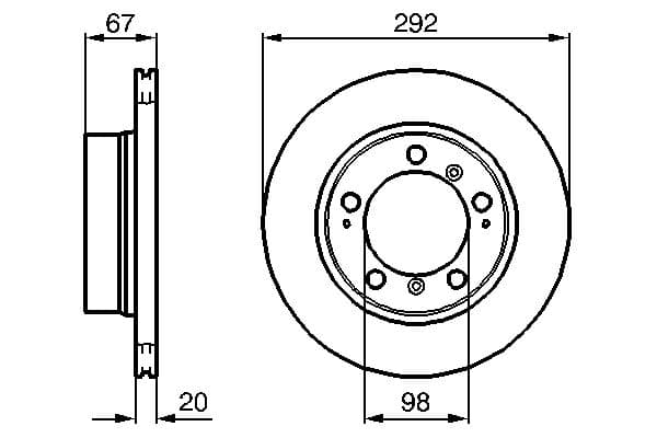 Bosch BD1016 Fren diski; arka küçük görsel 5