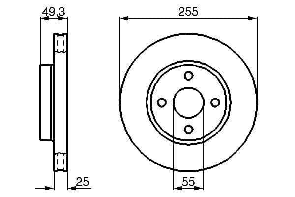 Bosch BD1019 Fren diski; ön küçük görsel 5