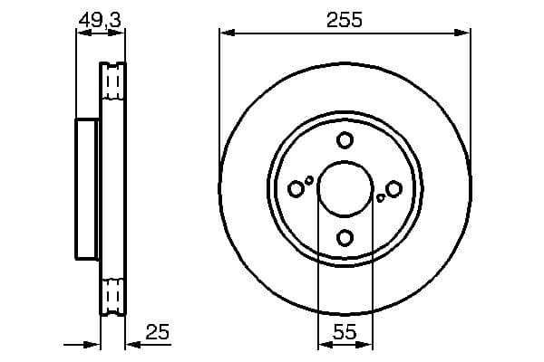 Bosch BD1020 Fren diski; ön küçük görsel 5
