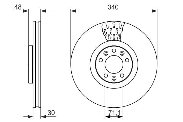 Bosch BD1655 Fren diski; ön küçük görsel 5