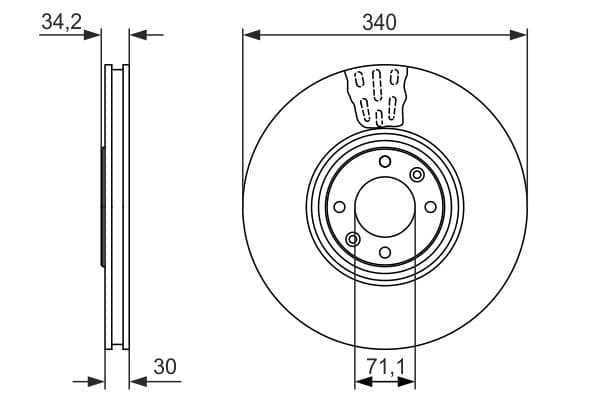 Bosch BD1656 Fren diski; ön küçük görsel 5