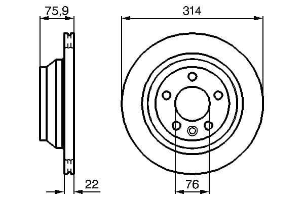 Bosch BD1024 Fren diski Premium2; arka küçük görsel 5