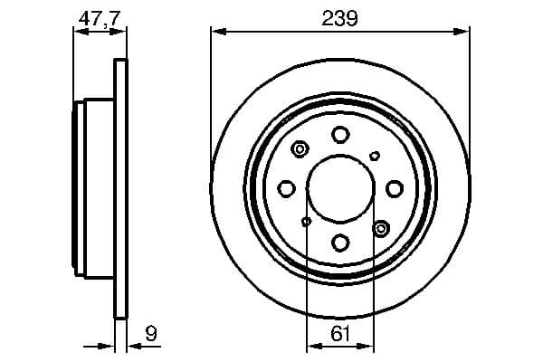 Bosch BD1031 Fren diski; arka küçük görsel 5